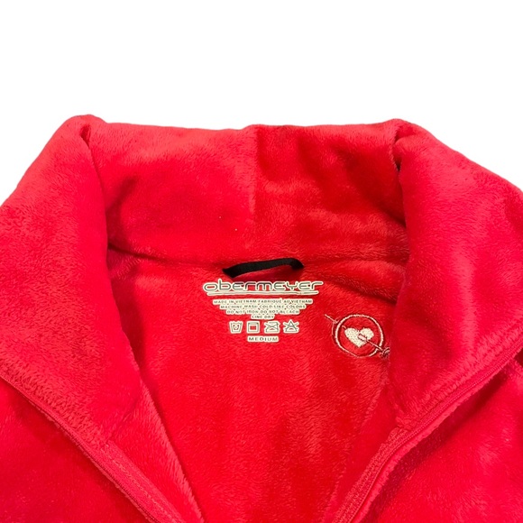 Obermeyer Pink Quarter Zip Long Sleeve Fleece Top | Women's M - Picture 3 of 6